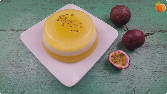 Thạch rau câu chanh leo cốt dừa