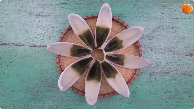 Thạch rau câu rau má - trái dừa